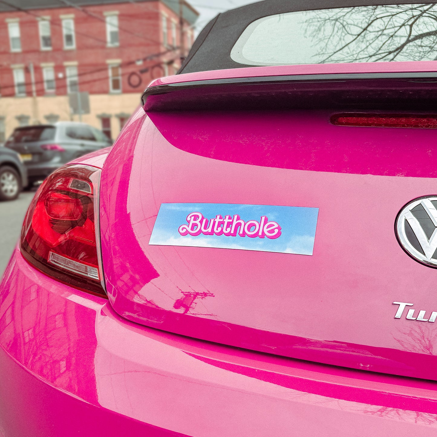 Barbie Butthole Car Magnet