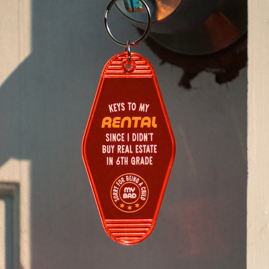 I Still Rent Motel Keychain