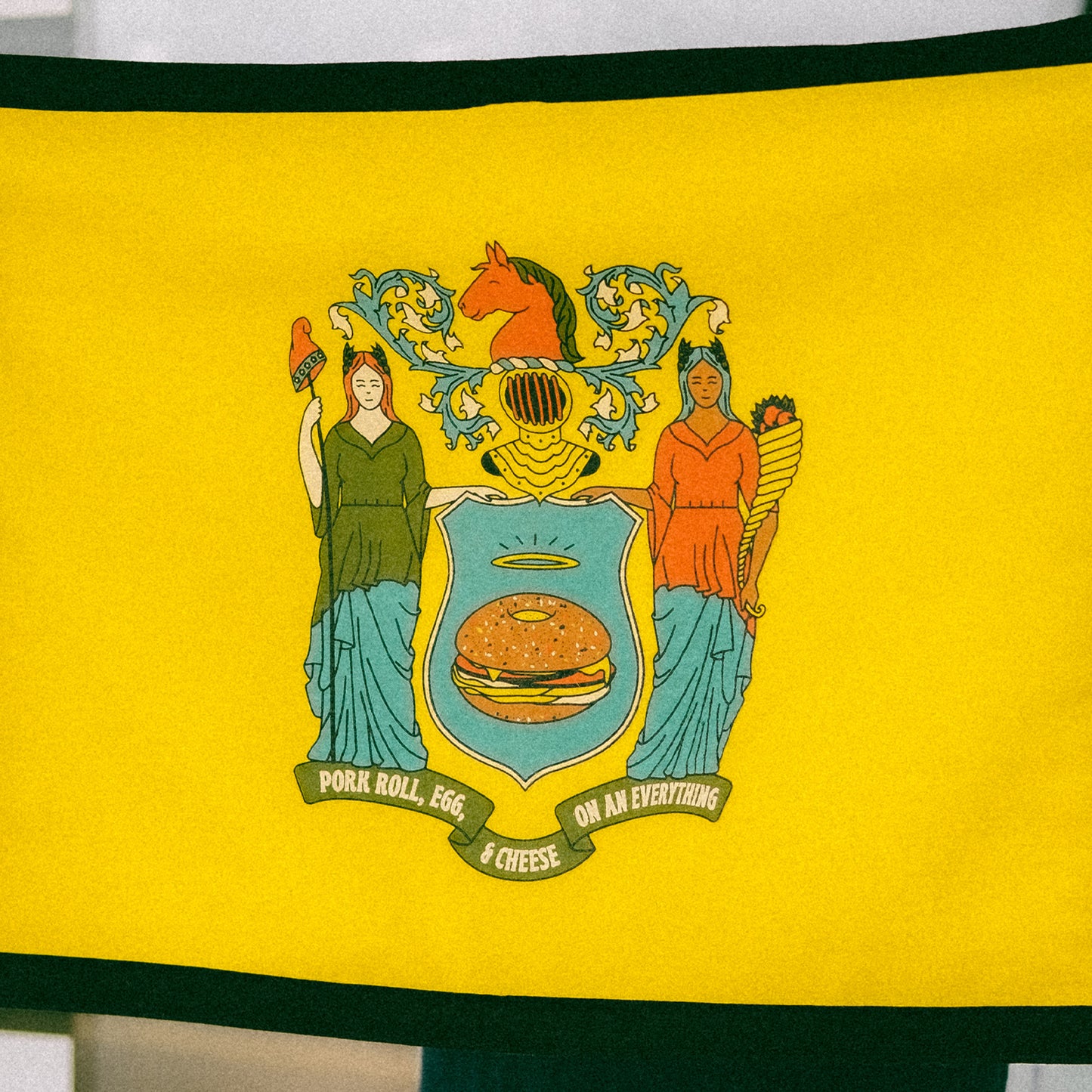 NJ Pork Roll Felt Flag