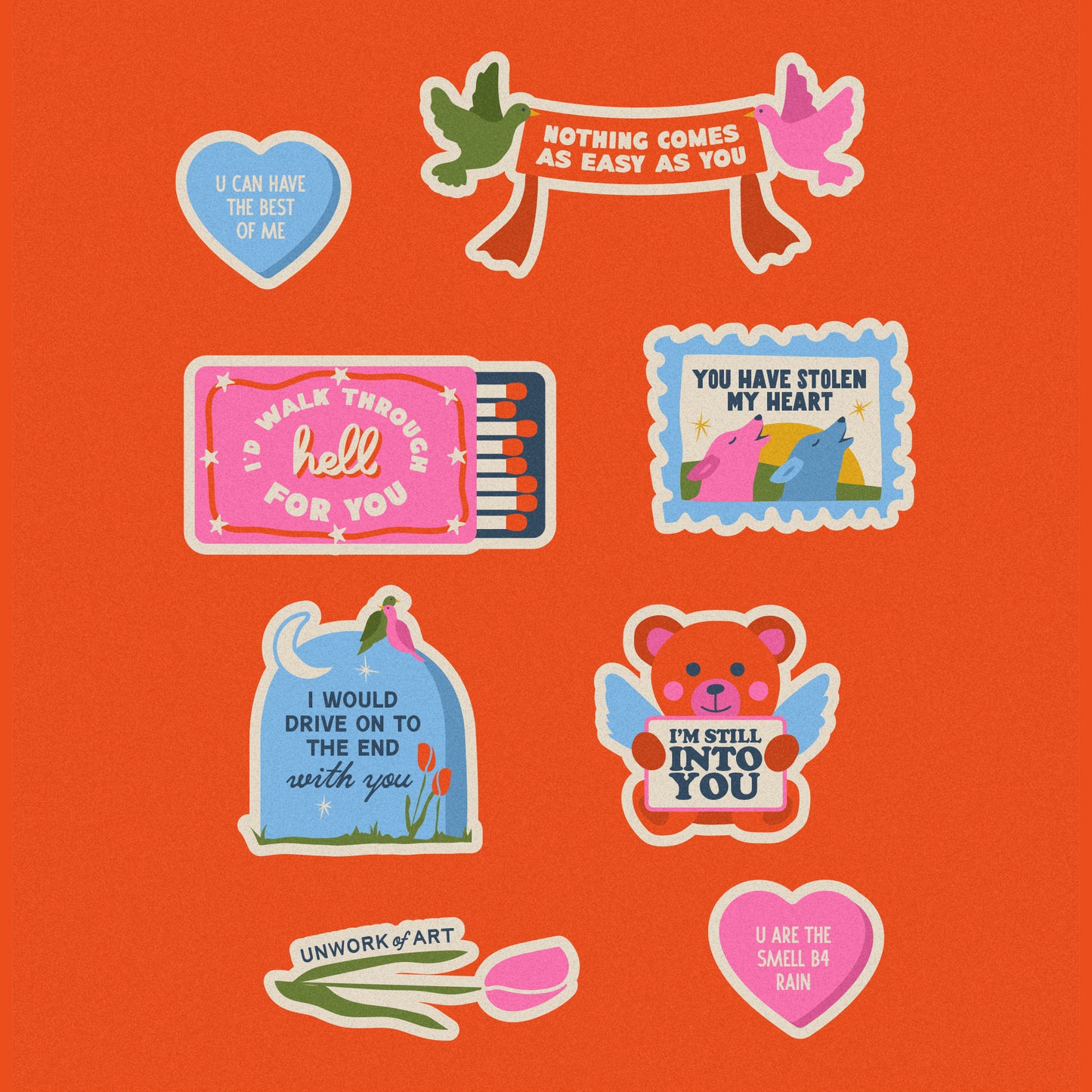 Emo Valentine's Sticker Sheet