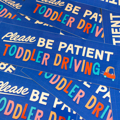 Toddler Driving Bumper Sticker