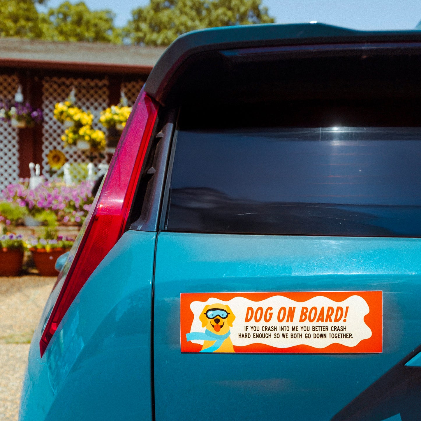 Dog On Board Car Magnet