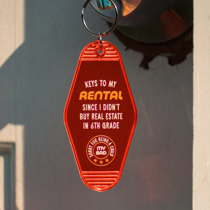 I Still Rent Motel Keychain