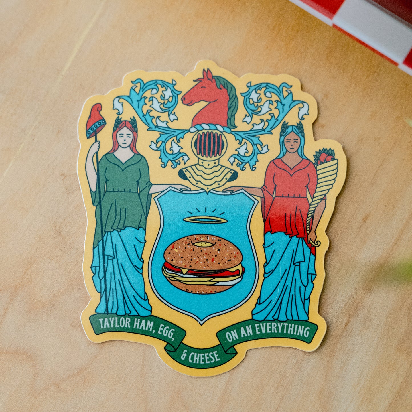 NJ Flag Pork Roll / Taylor Ham Sticker